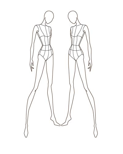 Free Body Templates Designing Clothes